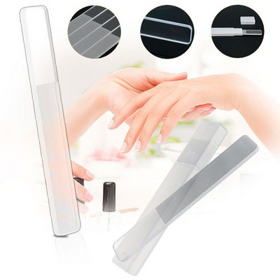 Glass Nano Nail Files Clear Crystal Nail Shine Buffer Polisher for Natural Nails Manicure Tools