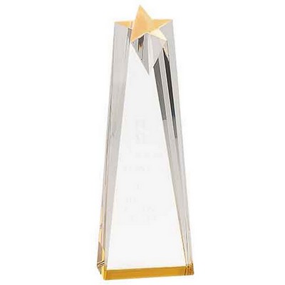 Gold Sculpted Star Acrylic Award (3 1/2" x 10")