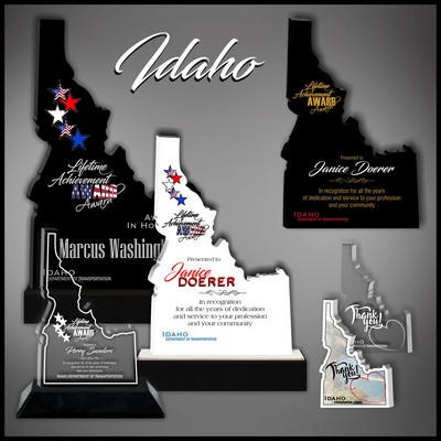 6" Idaho Black Budget Acrylic Award