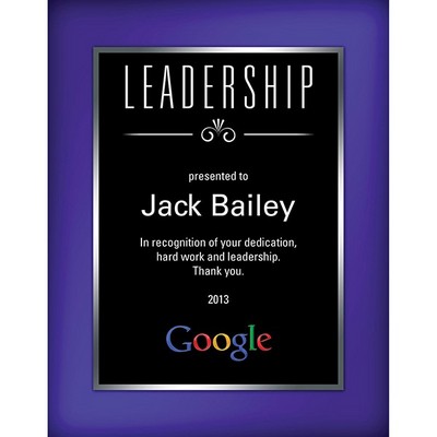 8" x 10" Splash of Color Plaque - Black & Royal Blue