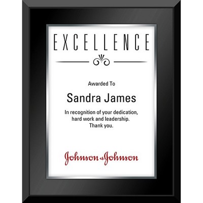 12" x 15" Tuxedo Plaque - White/Black