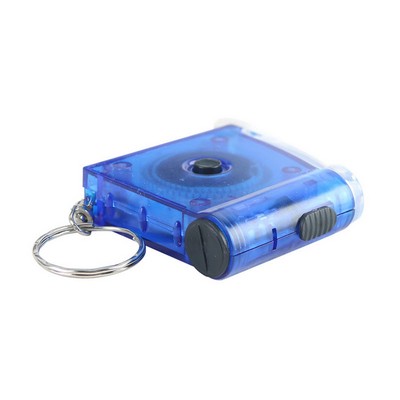 39" Keychain Tape Measure With Led Flashlight