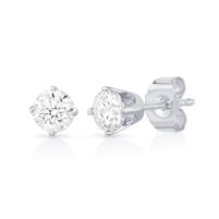 Jilco Inc. 1.00 TWT White Gold Diamond Earrings