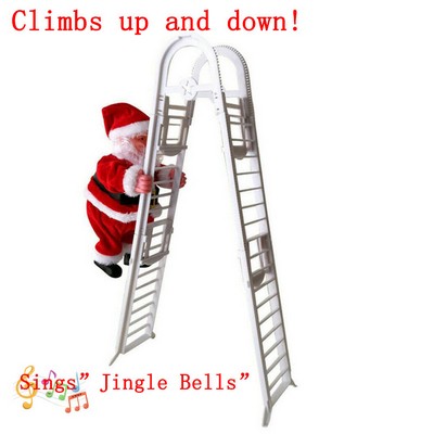 Electric Santa Claus Double Sided Climbing Ladder Toy