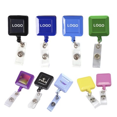 Plastic Retractable Square Badge Reel