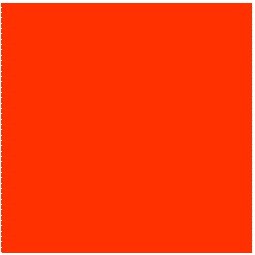 Fluorescent Red Square Labels - 2.5" x 2.5"