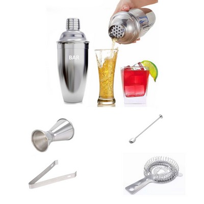 5 Piece Cocktail Shaker Set