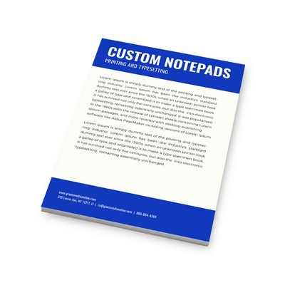 Custom Notepads - Printed Front Only (5" x 7")