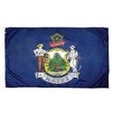 Maine Indoor Parade Flag w/Pole Hem & Fringe (5'x8')