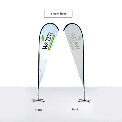 13' Single-Sided Standard Advertising Flag - Teardrop in Full Color