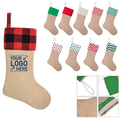 Burlap Christmas Stockings