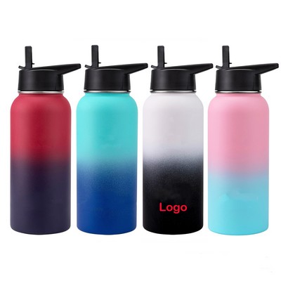 Sports Water Bottle - 32 Oz Vacuum Insulated Stainless Steel Double Walled Tumbler