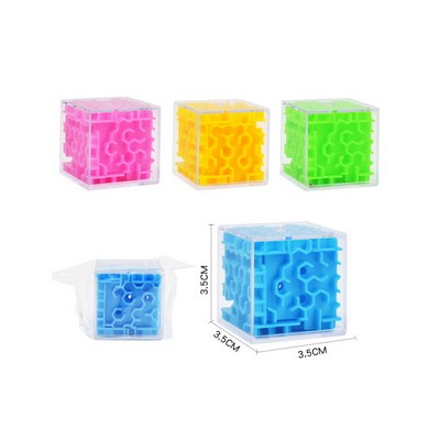 Mini 3D Maze Cube with Rolling Ball