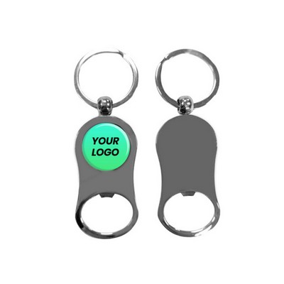 Curved Metal Bottle Opener Keyring