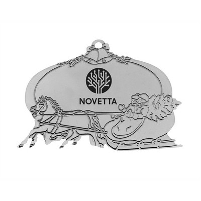 Silver Sleigh Ornament