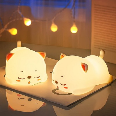 Cute Color Changing Silicon Night Light for Kids, Baby Night Light with Touch Sensor