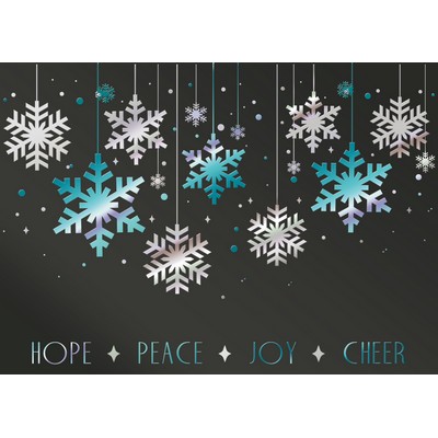 Classic-Hope, Peace, Joy, Cheer Holiday Greeting Card