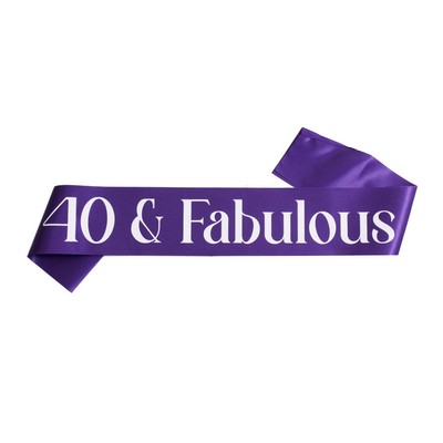 40th And Fabulous Sash