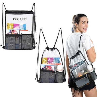 Clear Drawstring Backpack Bag