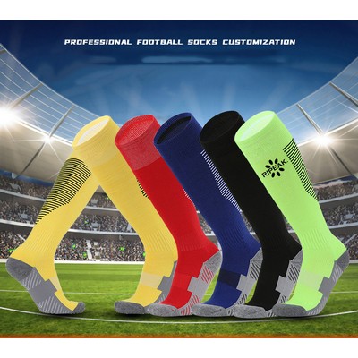 Adult Men Sports Socks Soccer Socks Over-The-Calf Socks Stretch Crew Socks Cotton Socks