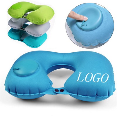 Inflatable Travel Pillow With Pump