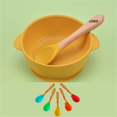 Wooden Spoon with Silicone Handle