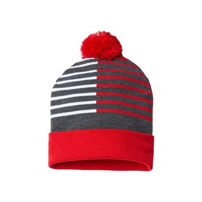 Cap America® USA-Made Half Color Beanie