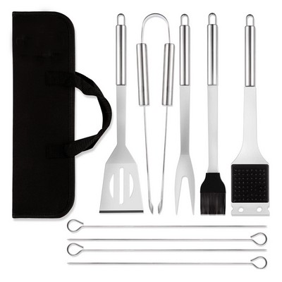 10Pcs Stainless Steel Grill Utensils Set