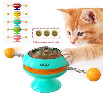 Gyro Shaped Turntable Windmill Catnip Cat Toy