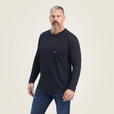 Rebar® Workman™ Born For This Graphic Black Long Sleeve T-Shirt