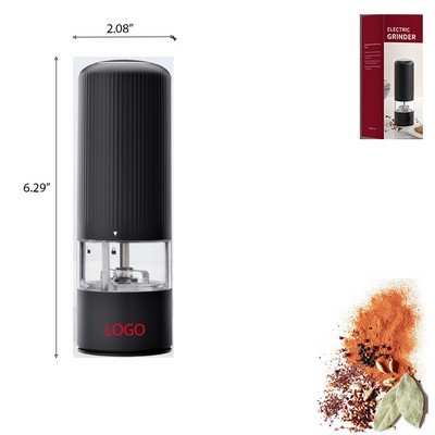 Handheld Electric Pepper Grinder With Battery Operated Automatic Salt Shakers Mill