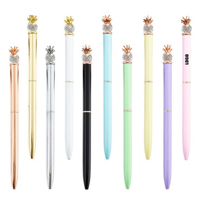 Crystal Pineapple Metal Pen