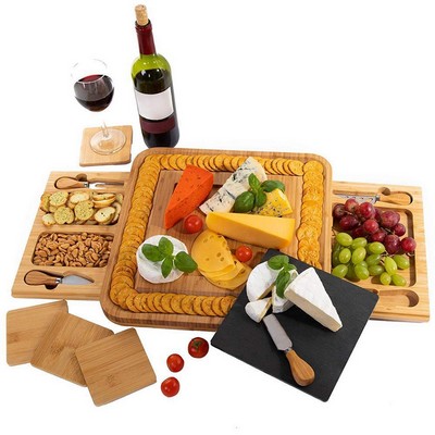 Vestaware Bamboo Cheese Board And Knife Set