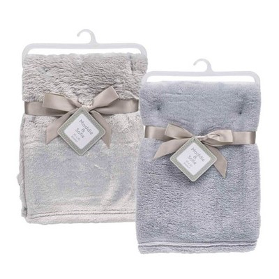 Baby Blankets - Gray, 30 x 30 (Case of 60)