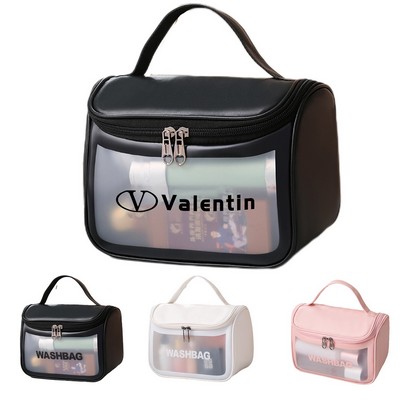 PVC Zippered Toiletry Makeup Bag