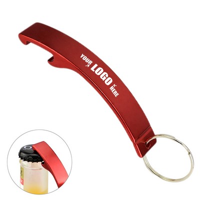 Arc Shaped Aluminum Bottle Opener Keychain