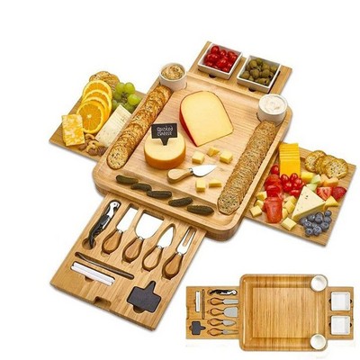 Bamboo Cheese Board Set