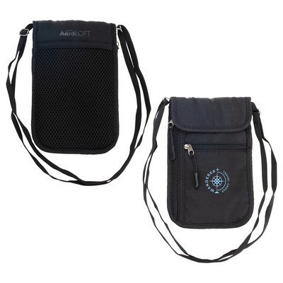 AeroLOFT™ Jet Black Safety Organizer Neck Wallet