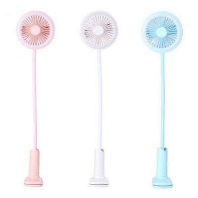 Rechargeable USB Bendable Clip Fan With Light