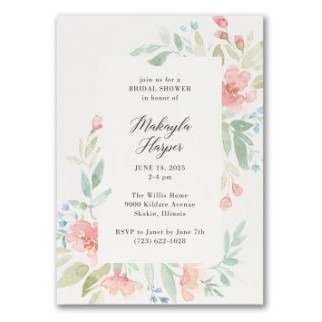 Flourishing Watercolor Event Invitation