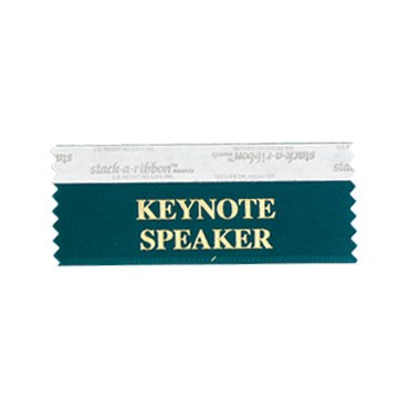 Keynote Speaker Stk A Rbn Teal Ribbon Gold Imprint