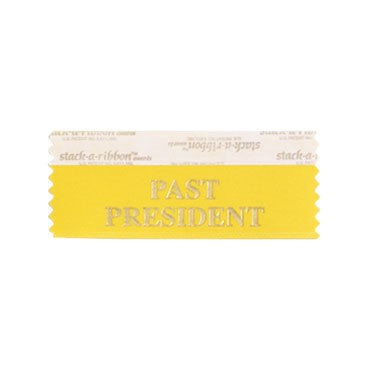 Past President Stk A Rbn Gold Ribbon Gold Imprint