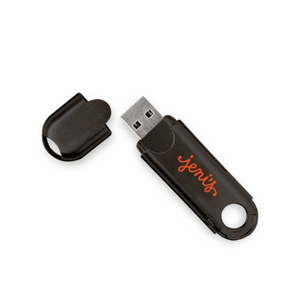 Ashton Translucent Round Cap USB Flash Drive-128MB