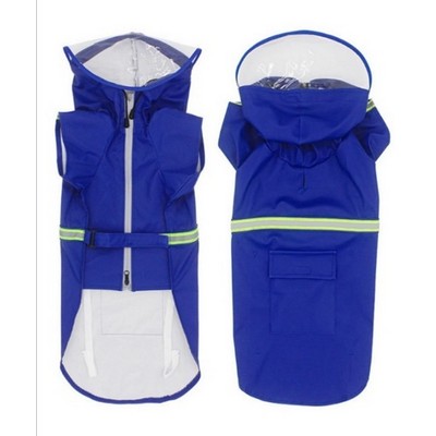 Hooded Dog Reflective Raincoat