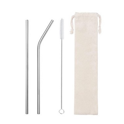 5-Piece Stainless Steel Straw Set