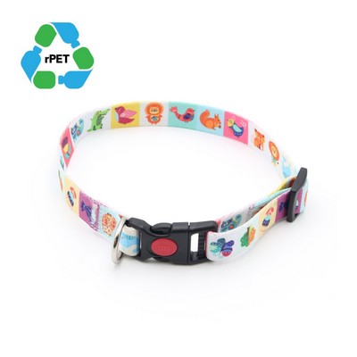 1" x 26" rPET Eco-friendly Sublimation Pet Collar w/ Buckle Release