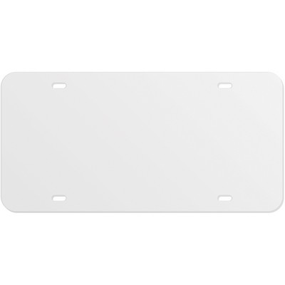 Non-imprinted .055 White Styrene Licence Plates 5.875" x 11.875" with 4 holes