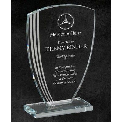 Contour Arch Glass Award, 7" x 4"