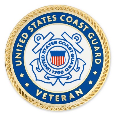 Officially Licensed U.S. Coast Guard Veteran Cloisonné Pin