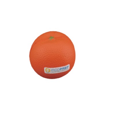 Orange Shaped Stress Reliever w/Label